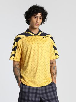 Puma - Road To Unity Relaxed Fit Graphics Football Men's Yellow Polo T-shirts