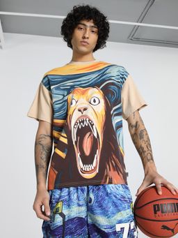 Puma - Dylan Exhibit Oversized Men's Beige T-shirts