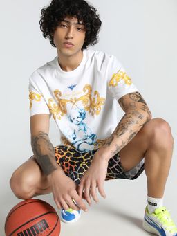 Puma - Melo Golden Oversized Mens White T-shirts