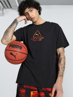 Puma - Scoot Caution Boxy Men's Black T-shirts