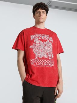 Puma - Hoops X Tmnt Relaxed Fit Mens Red T-shirts