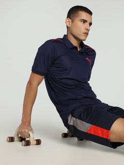 Puma - Piping Cricket Men's Blue Polo T-shirts