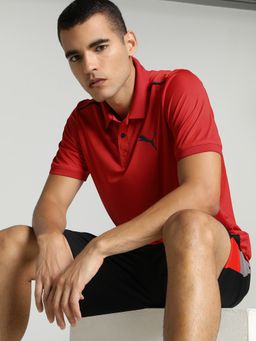 Puma - Piping Cricket Men's Red Polo T-shirts
