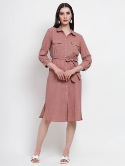 Gipsy - Mocca Textured Cotton Dress