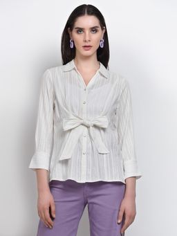 Gipsy - White Textured Cotton Tunic