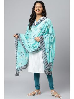 Aurelia - Green Ethnic Printed Dupatta