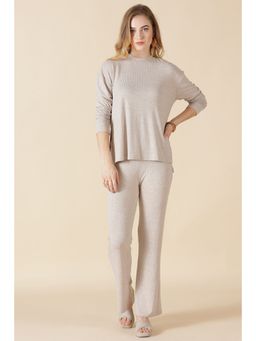 Gipsy - Beige Poly Knit Top