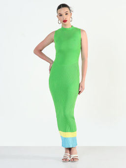 SHOWOFF - Women Green Bodycon Maxi Dress