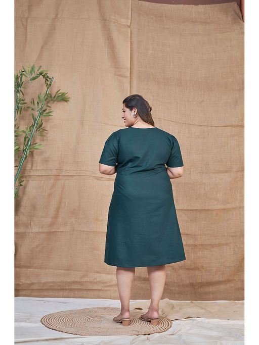 casual cotton knee length dress knee length dresses for ladies Spring Silk Cotton Dress Casual A-Line Maxi Dress FantasyLinen