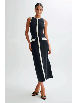 MISS MOSA BY AKANKSHA - Anne Blue Luxe Soft Knit Midi Dress