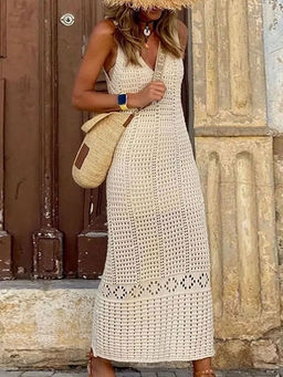 MISS MOSA BY AKANKSHA - Enora Soft Crochet Maxi Dress