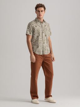 GANT - Men Olive Printed Regular Shirt