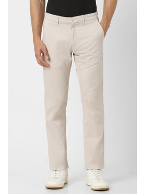 Buy Van Heusen Men Grey Print Slim Fit Chinos (28) Online