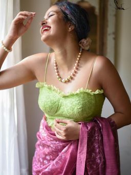 Suta - Green Stitched Blouse