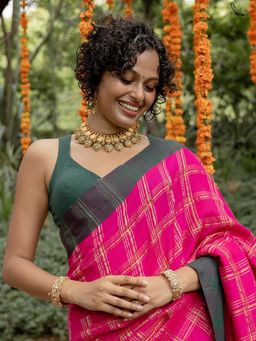 Suta - Green Stylised Stitched Blouse