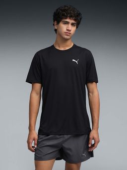 Puma - Run Favourite Mens Side Slit Running Black T-Shirt
