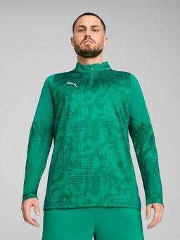 Puma - Team Cup Mens Quarter-Zip Slim Fit Football T-Shirt