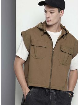 The Indian Garage Co - Men Oversized Fit Solid Olive Jacket