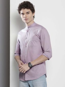 The Indian Garage Co - Men Regular Fit Solid Purple Casual Shirt