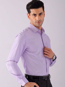 The Indian Garage Co - Men Slim Fit Checks Purple Formal Shirt