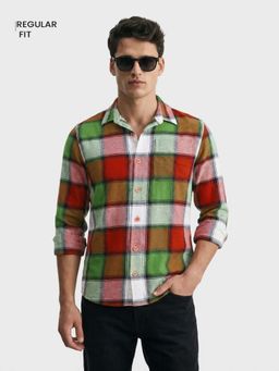 The Indian Garage Co - Men Regular Fit Checks Multi-Color Casual Shirt