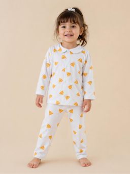 Mi Arcus - Cotton Printed Full Sleeves Shirt With Pyjama For Kids