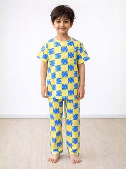 ANTHRILO - Fish Short Sleeve T-Shirt And Pyjama - Yellow