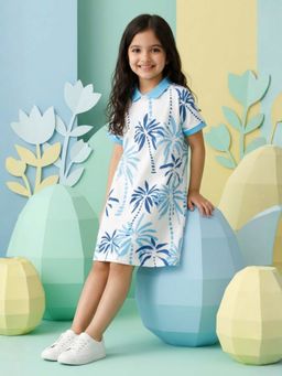 ANTHRILO - Garden White Girls Summer Polo Dress