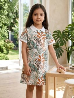 ANTHRILO - White Garden Girls Summer Polo Dress