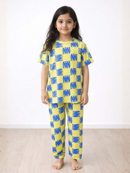 ANTHRILO - Fish Yellow Girls Short Sleeve T-Shirt And Pyjama