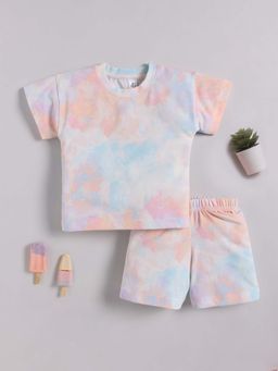 Clt.s - Cotton Tie And Dye Half Sleeve T-Shirt And Shorts