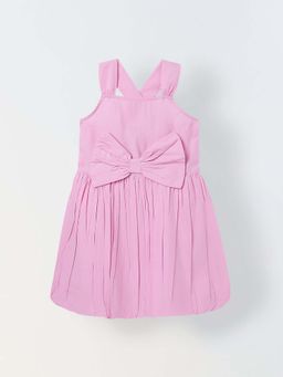 Spunkies - Girls Pink Sleeveless A-Line Dress