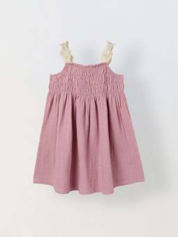 Spunkies - Girls Pink Lace Sleeveless A-Line Dress