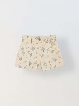 Spunkies - Girls Beige Printed Shorts
