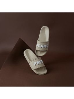 Pepe Jeans - Men Beige Slider with Arch Fit Footbed and Bold 3D Branding