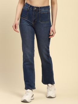 Global Republic - Womens Cotton Blend Solid Slim Fit Jeans