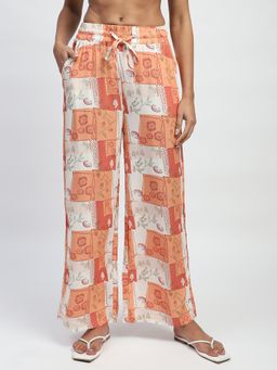 Global Republic - Womens Rayon Digital Print Loose Fit Trouser