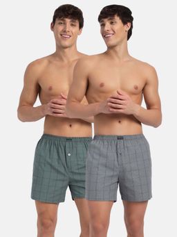 Jockey - 8222 Cotton Woven Striped Inner Boxers Multi-Color (Pack of 2)