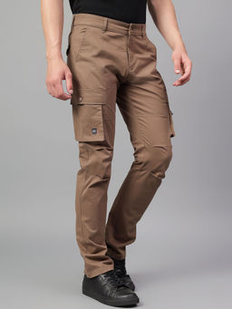 Cantabil - Men Brown Solid Cargo