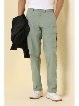 Allen Solly - Men Green Solid Casual Trouser