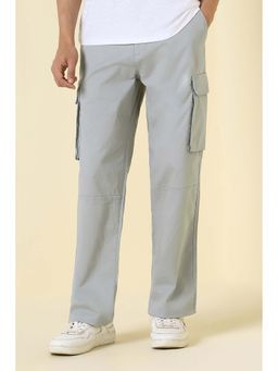 Allen Solly - Men Grey Solid Casual Trouser
