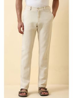 Allen Solly - Men Beige Solid Casual Trouser