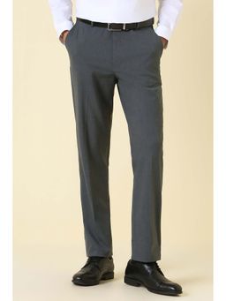 Allen Solly - Men Grey Solid Formal Trouser