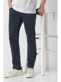 Peter England - Men Navy Solid Slim Fit Jeans