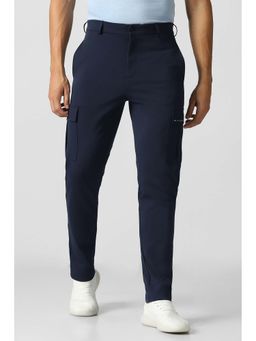 Van Heusen - Men Navy Blue Casual Trouser
