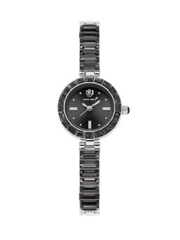 Sansi Mayo - Egyptian Stone Japanese Quartz Movement Black Dial Analog Watch - SM-L-244-S-S-B (M)