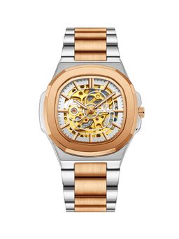 Sansi Mayo - Zeus Automatic Mechanical White Dial Analog Watch - SM-M-300-TTSRG-RG-GW (M)