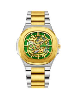 Sansi Mayo - Zeus Two-Tone Automatic Green Dial Analog Watch - SM-M-301-TTSG-G-GGE (M)