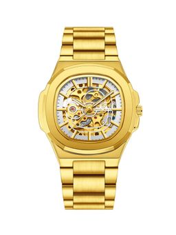 Sansi Mayo - Zeus Gold Automatic White Dial Analog Watch - SM-M-303-G-G-GW (M)