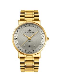 Sansi Mayo - Axis Gold Quartz Date Grey Dial Analog Watch - SM-M-306-G-G-GR (M)